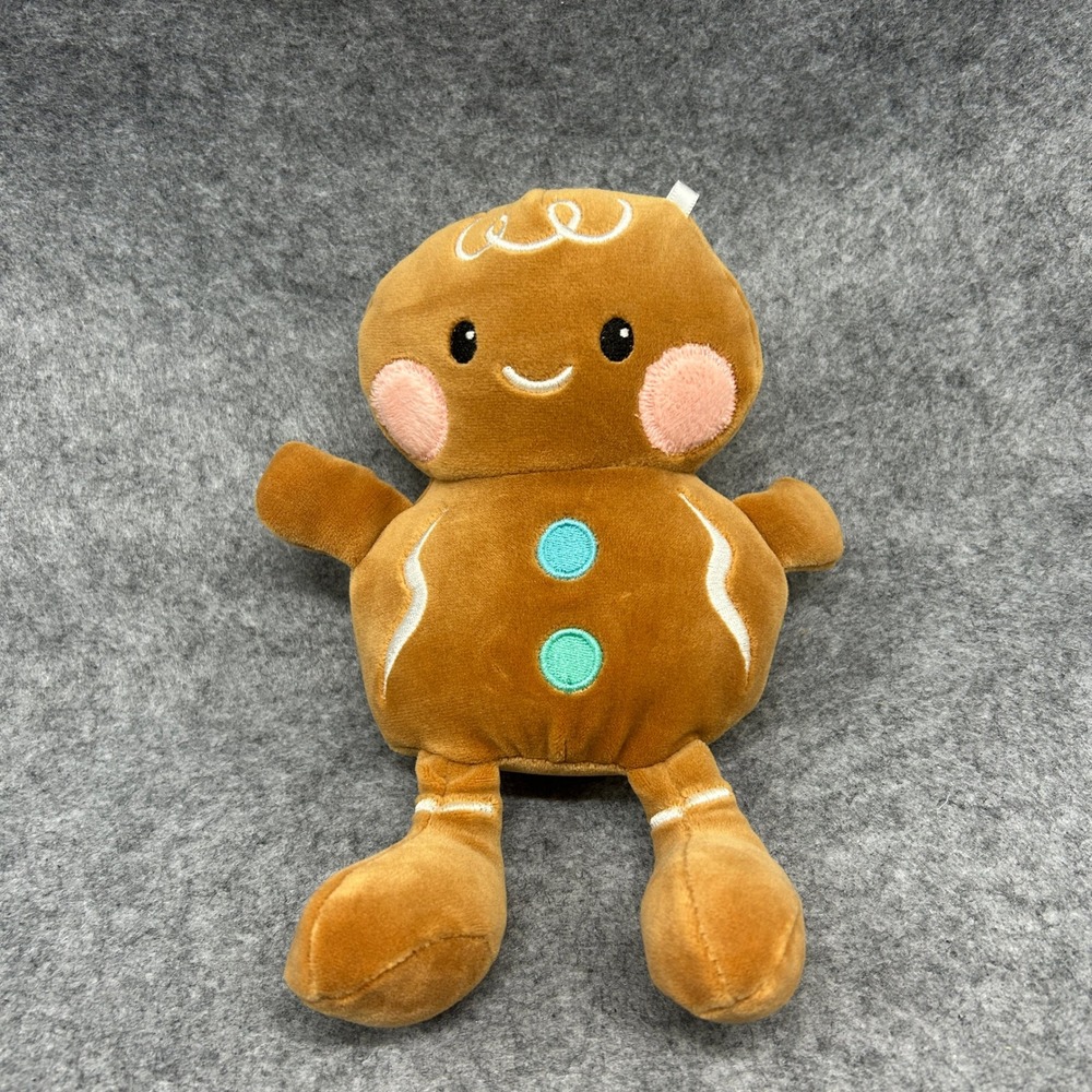 Animal Adventure Unisex Gingerbread Man Plush 9in Brown Soft Holiday Stuffed Toy